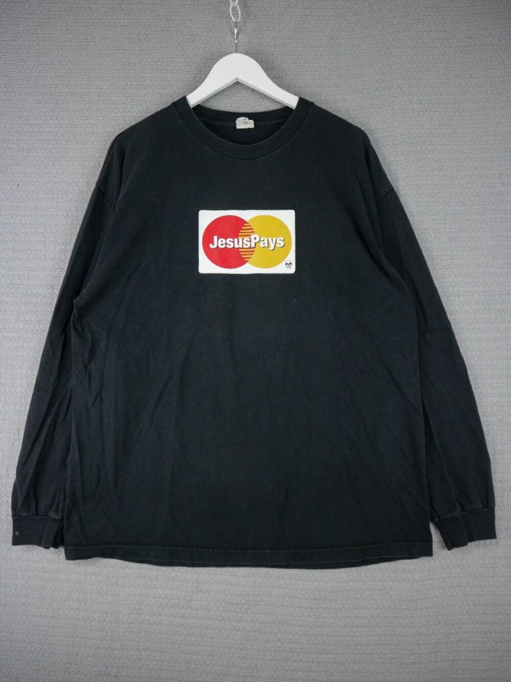 Vintage 2000s Jesus Pays Mastercard Parody Repent Longsleeve Mens XL